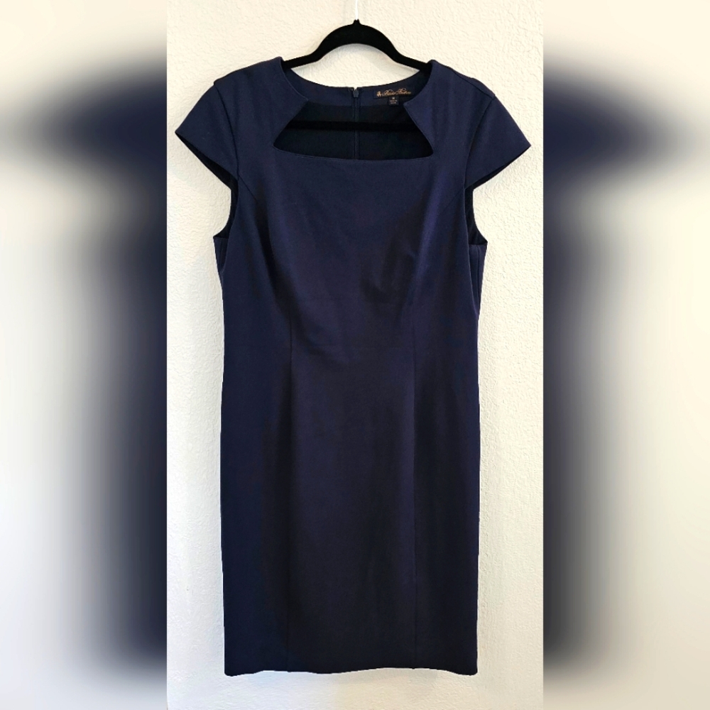 Brooks Brothers Navy Sheath Dress, 14